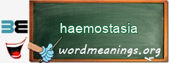 WordMeaning blackboard for haemostasia